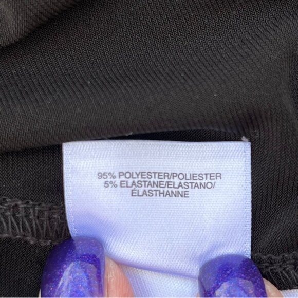 Anne Klein Black & White Long Sleeve Button Back Blouse Top - Picture 6 of 11